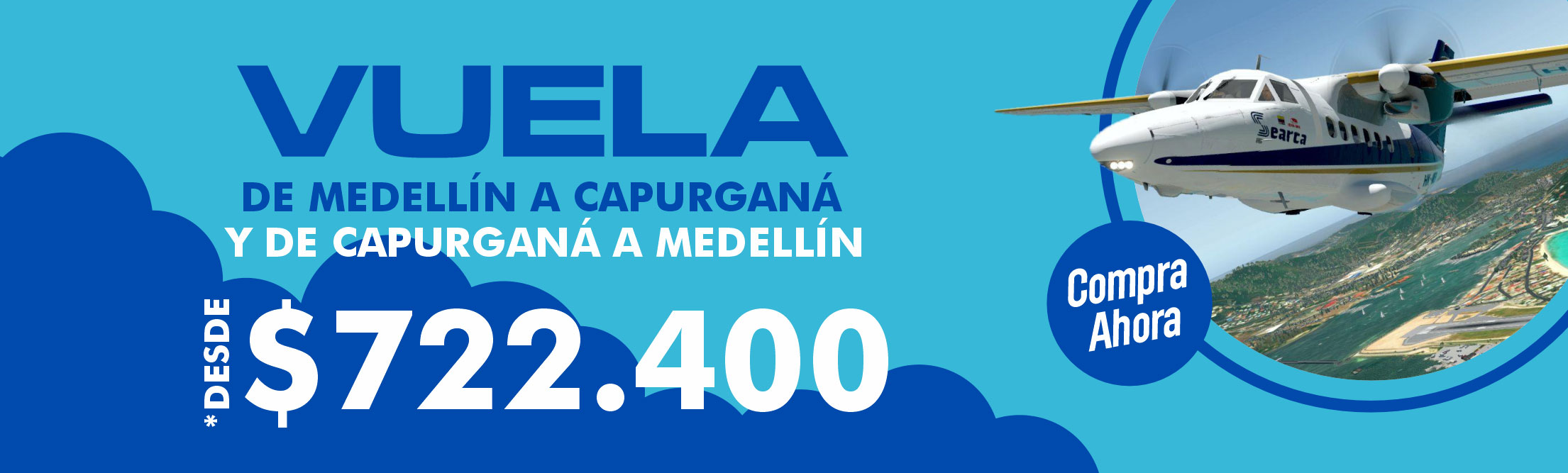 Vuela Medellín–Capurganá-Medellín desde $722.400